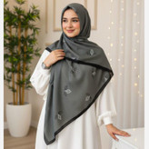 روسری نخی قواره 140 طرح 3 برگ