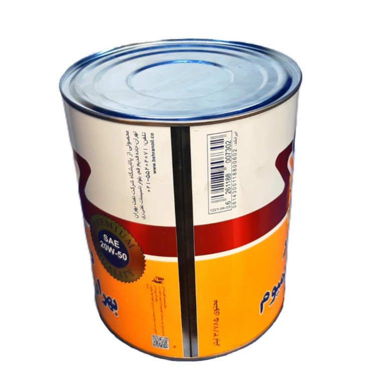 روغن موتور بهران تکتاز4لیتر ی 20W-50 فلزی پریمیوم (حجم روغن 3.875 لیتری)