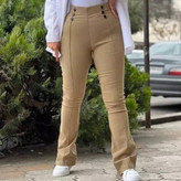 شلوار زنانه دمپا گشاد کتان کش