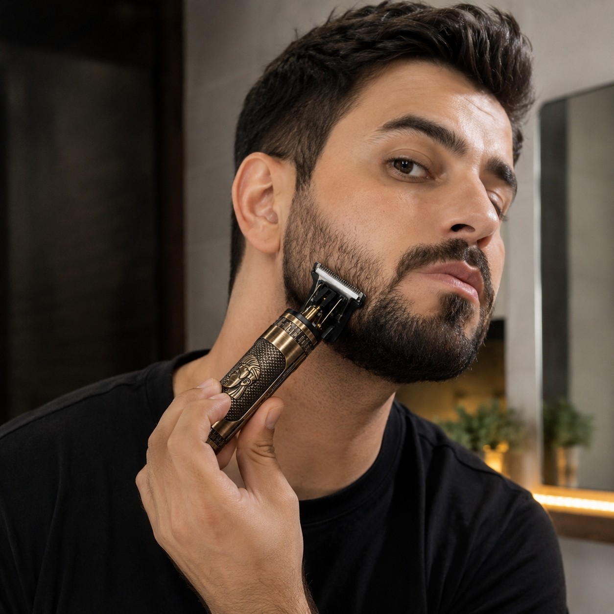 ریش تراش و خط زن طرح اژدها تیغه فلزی
