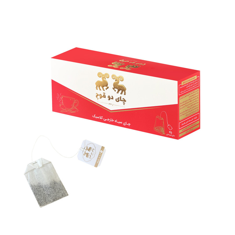 چای کیسه ای ساده و ارلگری و هل دو قوچ - سه بسته 25 عددی