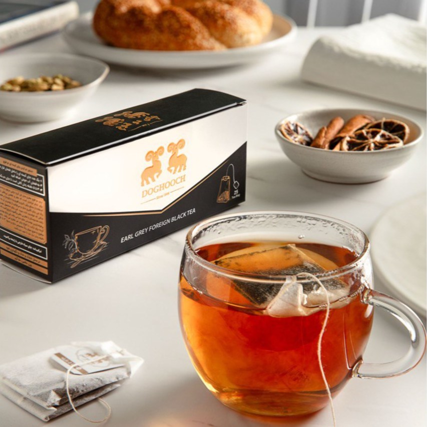 چای کیسه ای ساده و ارلگری و هل دو قوچ - سه بسته 25 عددی