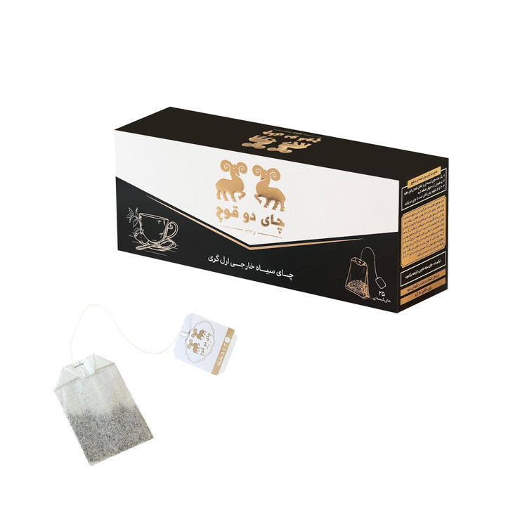 چای کیسه ای ساده و ارلگری و هل دو قوچ - سه بسته 25 عددی