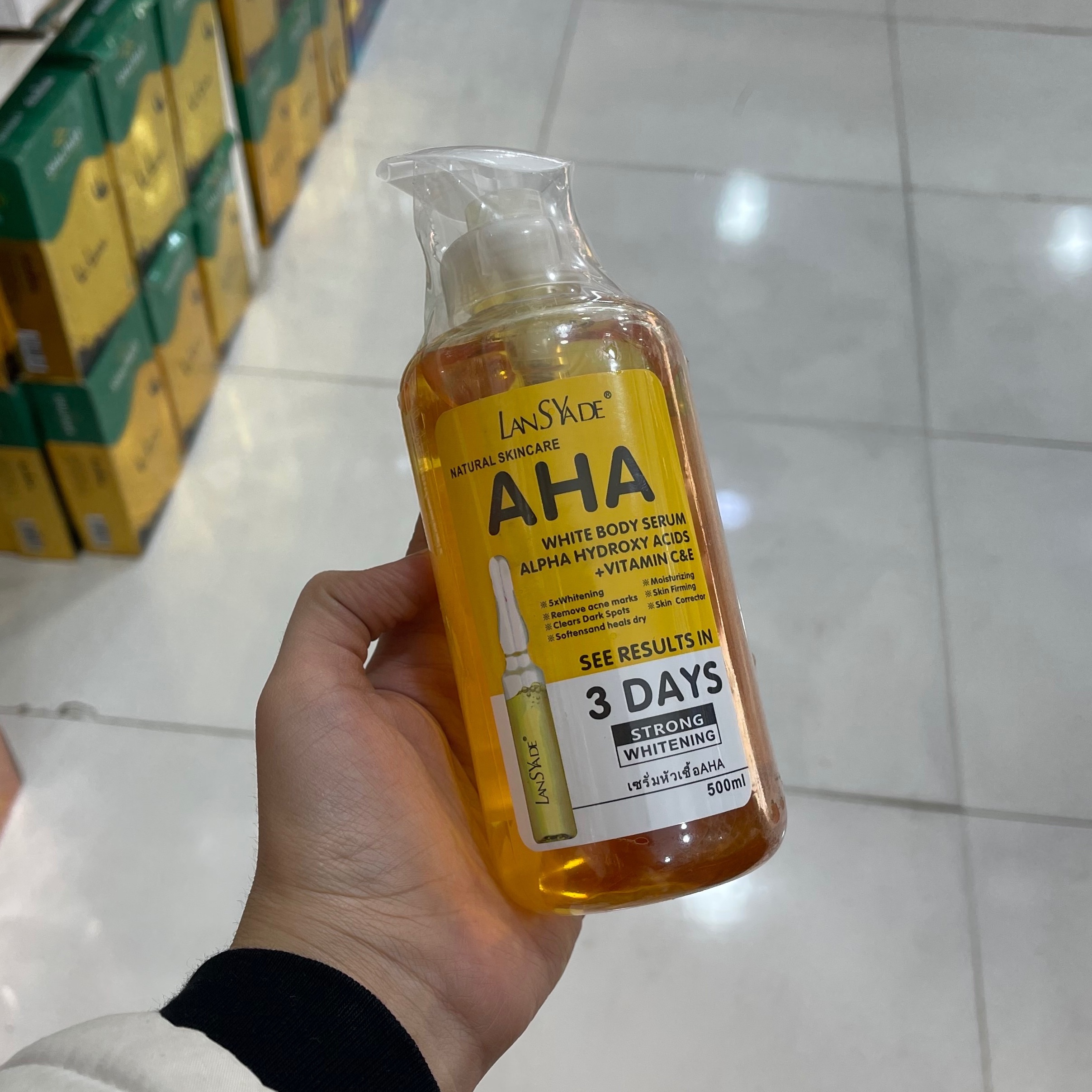 سرم AHA بدن لنساید روشنکننده و لایهبردار قوی 500 میل