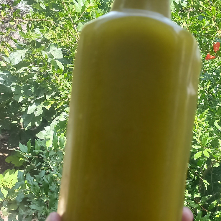 روغن زیتون دستی پارساله محشر گلو سوز صدرصد خالص یک لیتری