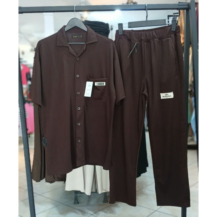 ست مردانه پیراهن و شلوار کبریتی سایز ( XL تا 3XL) کد92002