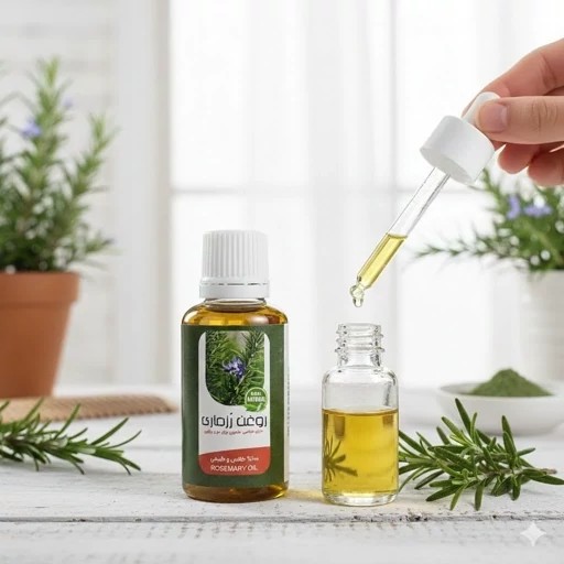 روغن رزماری، پیشگیری از ریزش مو، جهت رشد و تقویت موی سر، ابرو و مژه، مسکن سردرد و میگرن، جهت ماساژ، خالص و درجه یک
