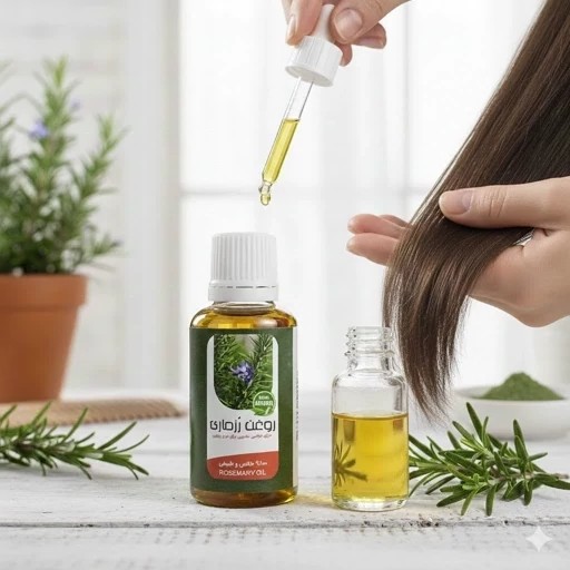 روغن رزماری، پیشگیری از ریزش مو، جهت رشد و تقویت موی سر، ابرو و مژه، مسکن سردرد و میگرن، جهت ماساژ، خالص و درجه یک