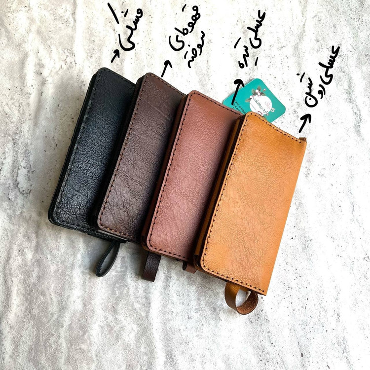کیف پول چرم دست دوز طرح کیهان اسپرت