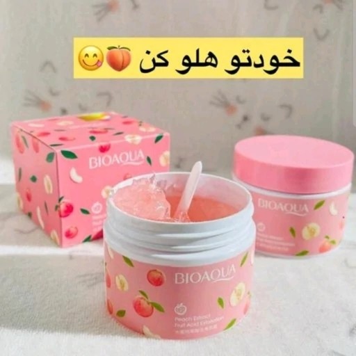 اسکراب هلو بیوآکوا (پاکسازی کامل پوست و لایه برداری بافت مرده پوست )