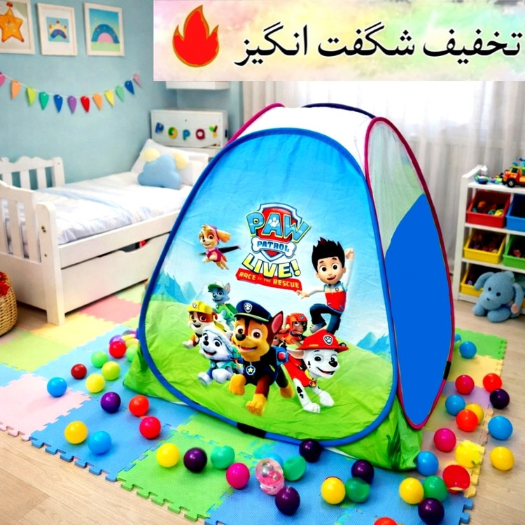 چادر بازی کودک سایز 1 و2و3مدل سگهای نگهبان برفی