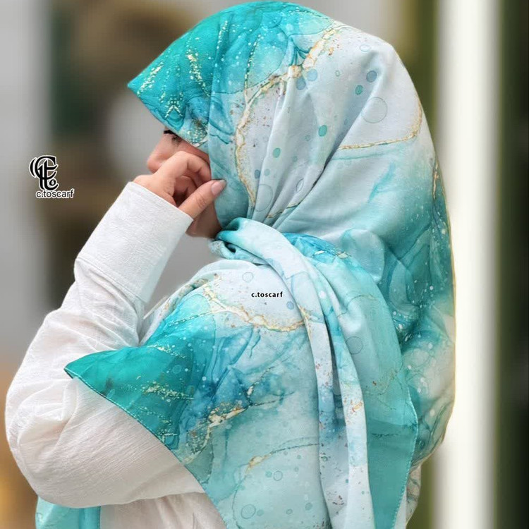 روسری نخی کاستوم طرح رزیتا قواره بزرگ