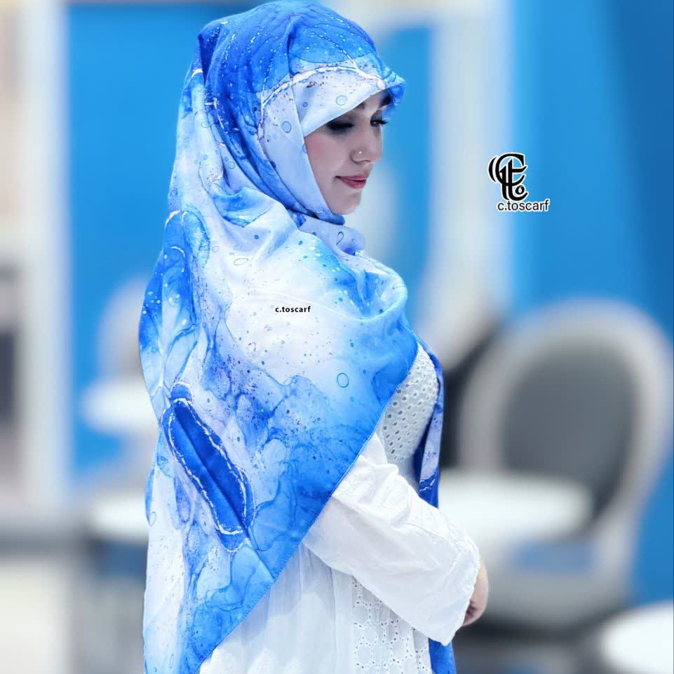 روسری نخی کاستوم طرح رزیتا قواره بزرگ