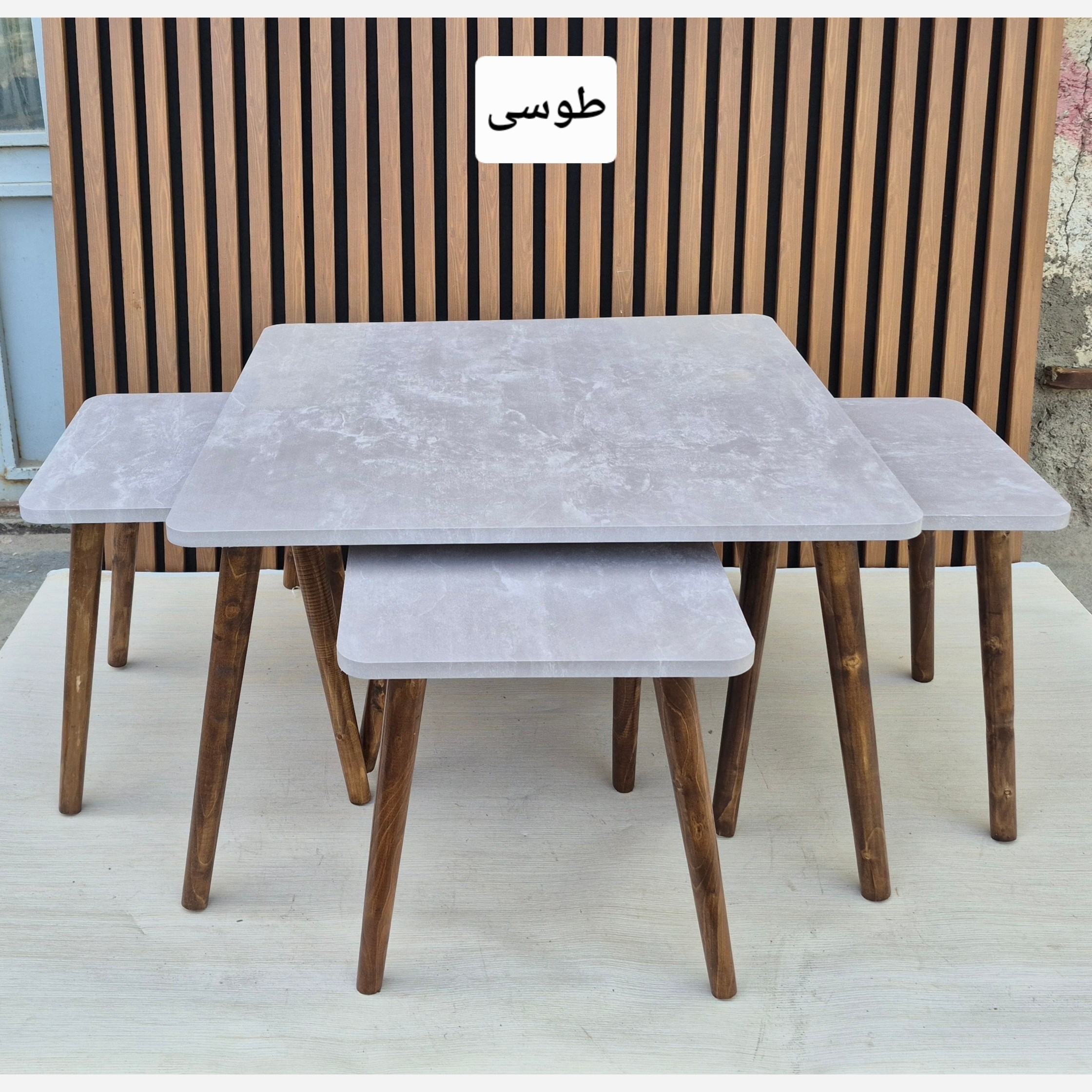 میز جلو مبلی و عسلی مربع 4 تیکه ( پس کرایه )