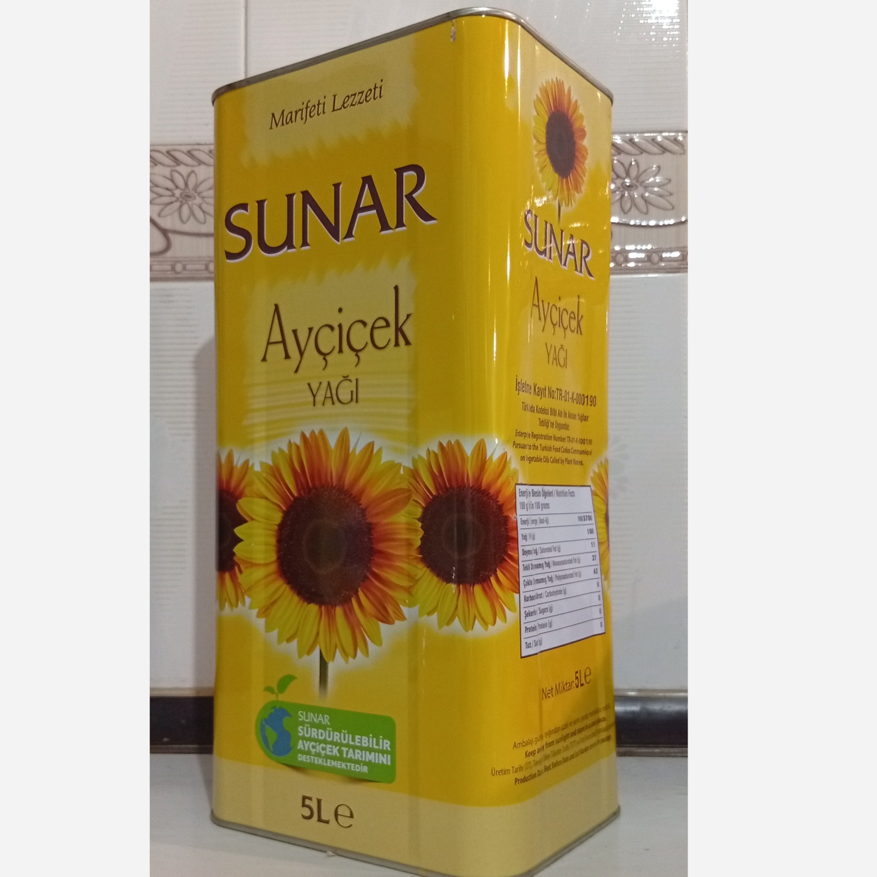 روغن آفتابگردان 5کیلویی سونار اصل ترکیه