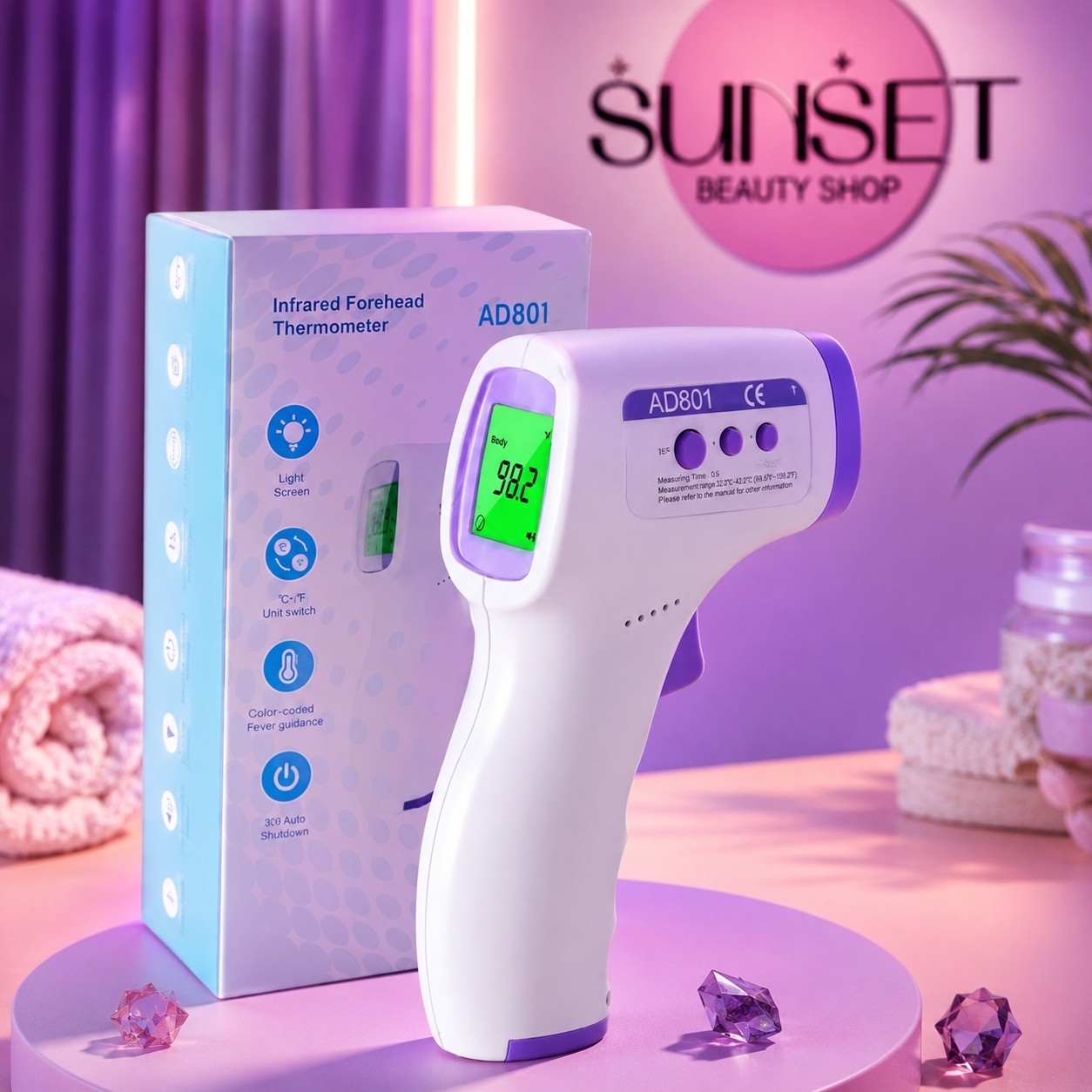 تب سنج دیجیتالی لیزریAD801/گارانتی