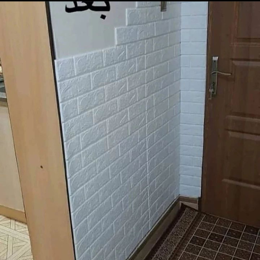 دیوارپوش فومی پشت چسبدار آجری 70در77 cm ضخامت 7میل(پسکرایه)