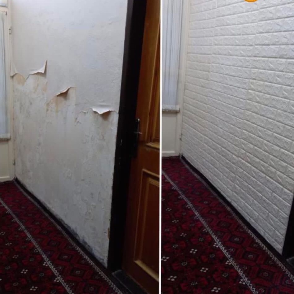 دیوارپوش فومی پشت چسبدار آجری 70در77 cm ضخامت 7میل(پسکرایه)