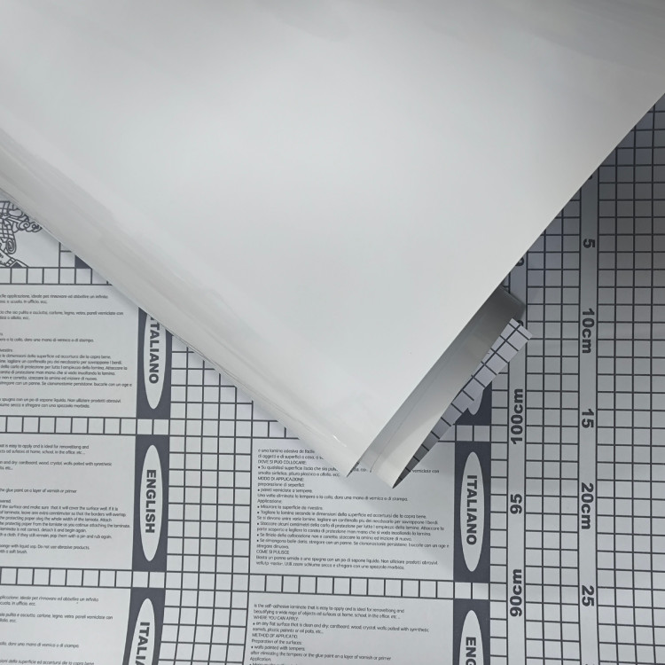 برچسب کابینت سفید براق رول 15 متری( عمده )