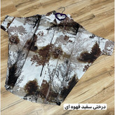 شومیز پانچو زنانه نخی طرحدار شیک و خنک مدل آزاد