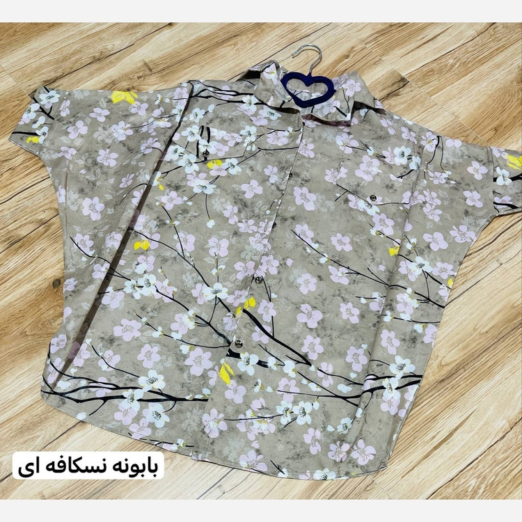شومیز پانچو زنانه نخی طرحدار شیک و خنک مدل آزاد