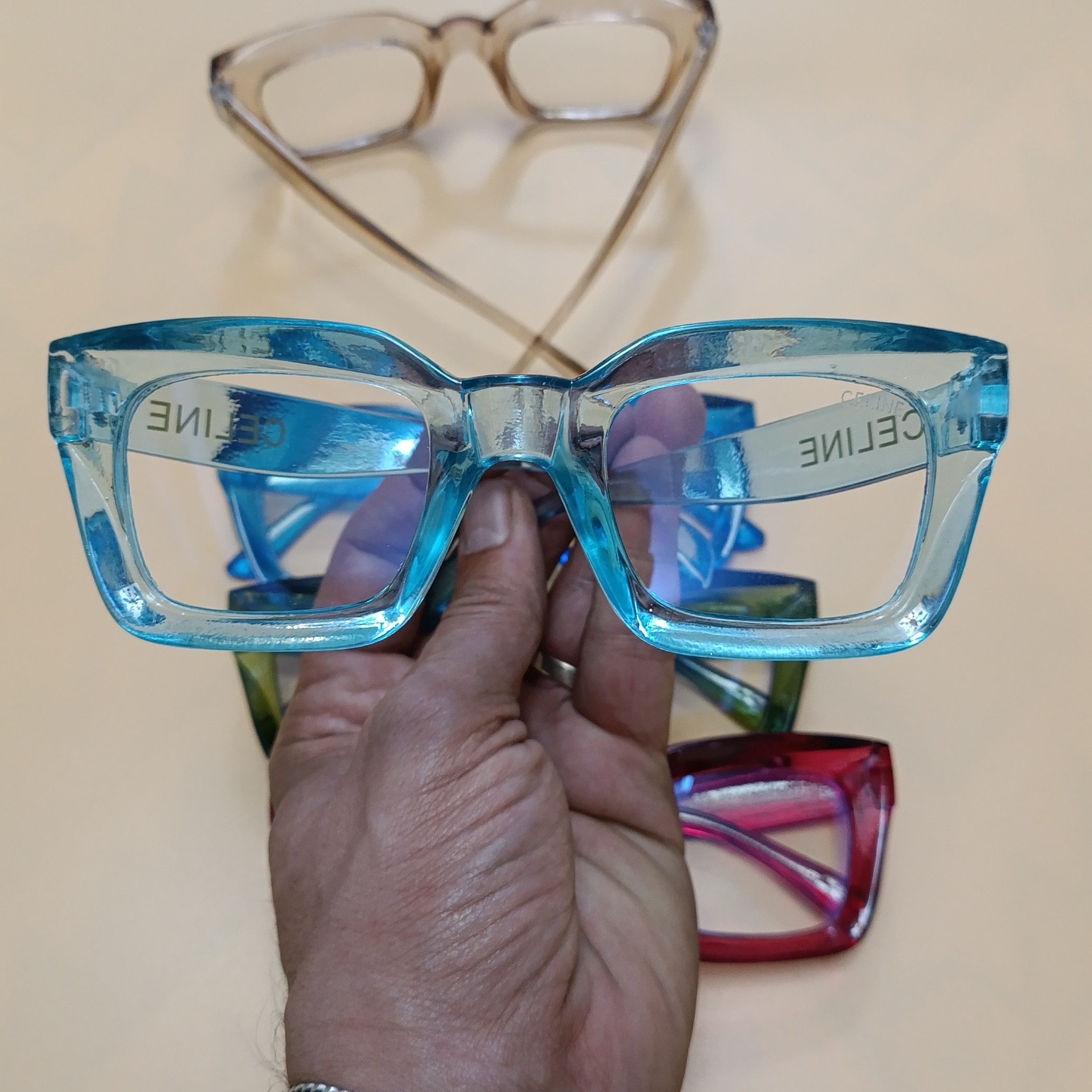 عینک بلوکات سلین کریستال شیشه بی رنگ UV400