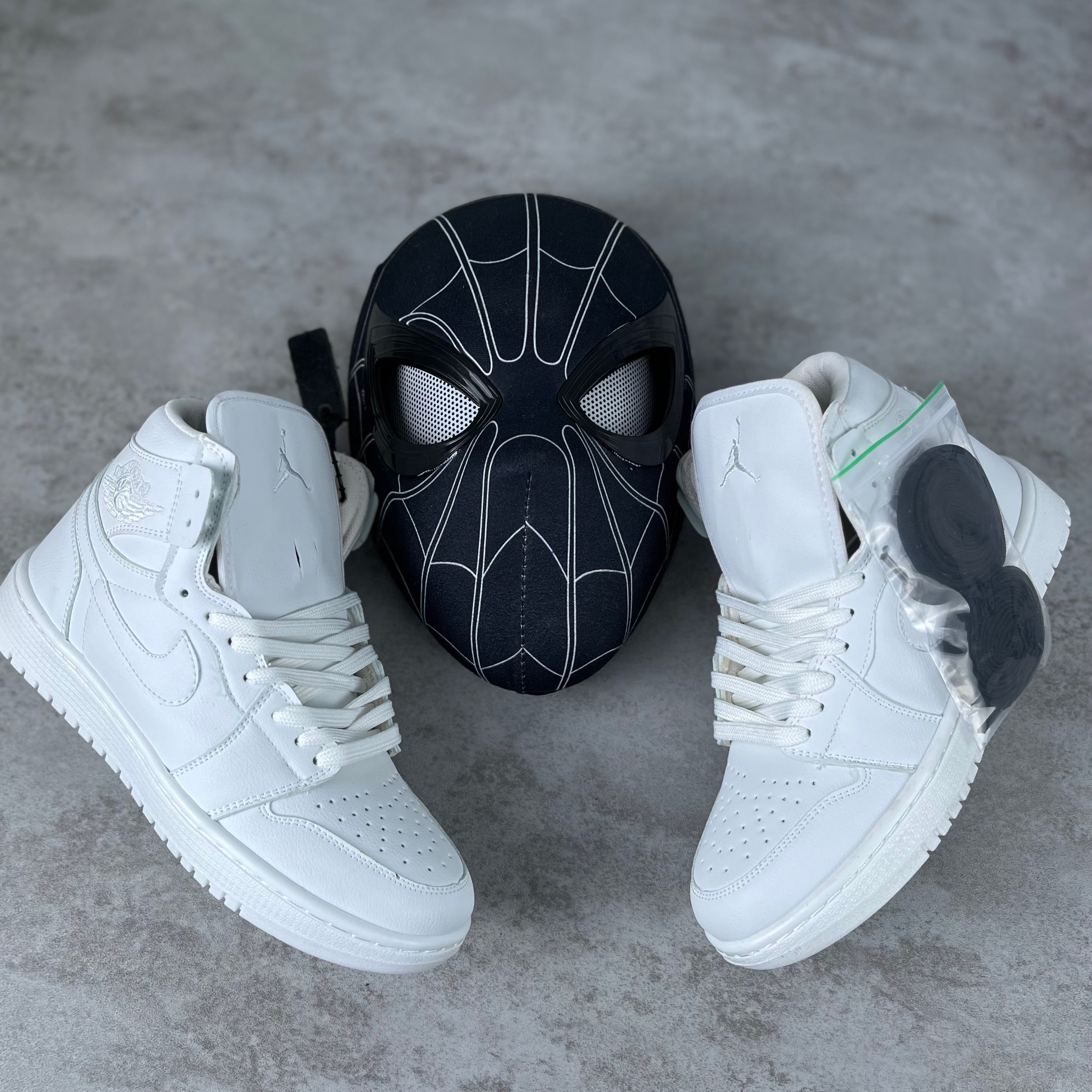 کتونی نایک جردن تمام سفید ساقدار nike jordan