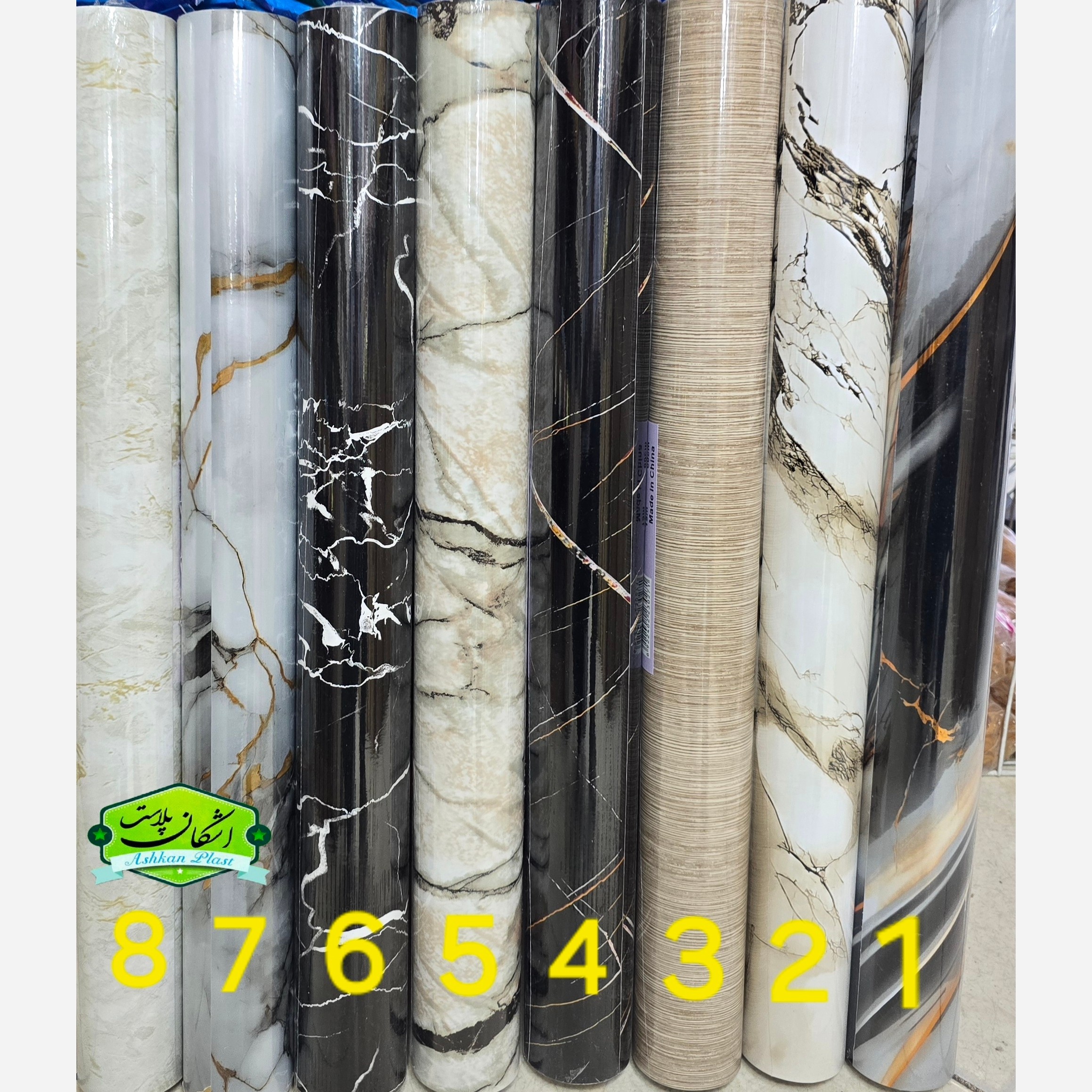 برچسب کابینت هایگلاس (روکش کابینت) عرض 60 متری