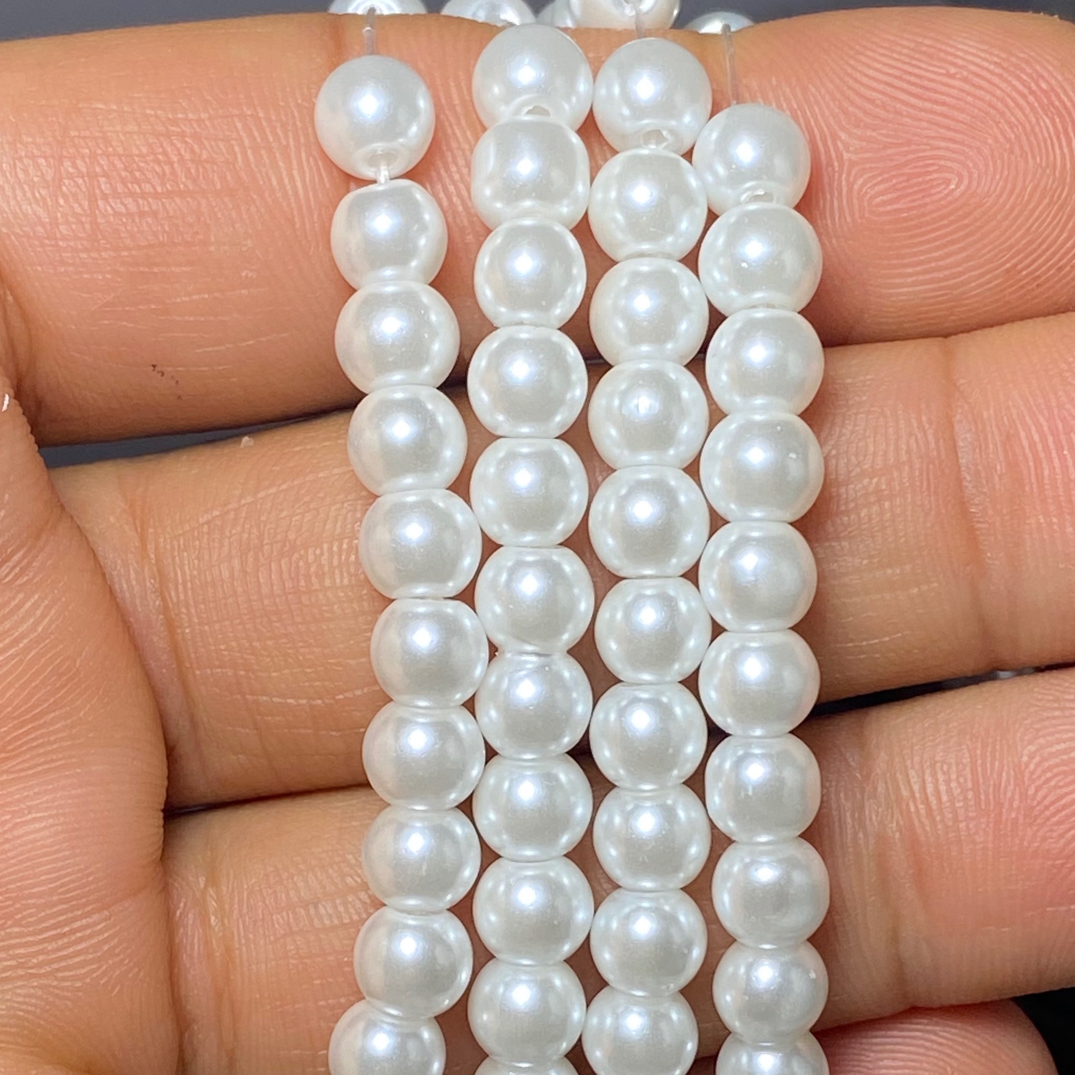 مهره مروارید سایز6 ریسه 80 سانتی 150 عددی