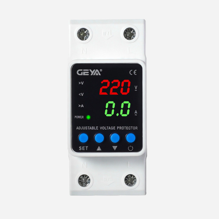 محافظ ولتاژ جریان تک فاز 63 آمپر GEYA