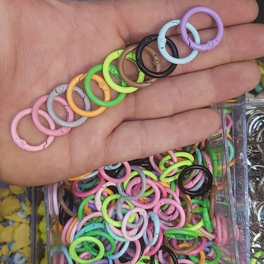 قفل حلقه گرد رنگی بسته 5 عددی