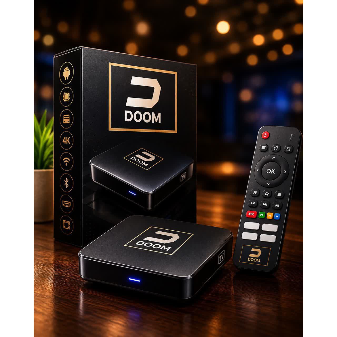 اندروید باکس ROM512 RAM20 مدل DOOM آکبند