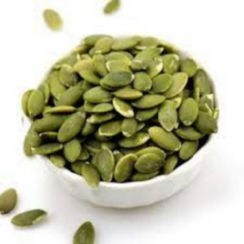 مغز کدو خام 100 گرم(کاملا پاک شده و تمیز و سبز رنگ)