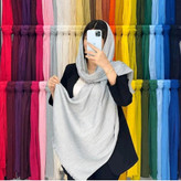 شال نخی پفکی ساده زنانه اسپرت