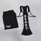 ست رکابی و شورت بدنسازی مردانه مدل BEAST پارچه سوزنی تنفسی