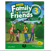 کتاب فمیلی اند فرندز 3 سایز وزیری و رحلی ویرایش دوم به همراه کتاب کار American Family and Friends 3 2nd