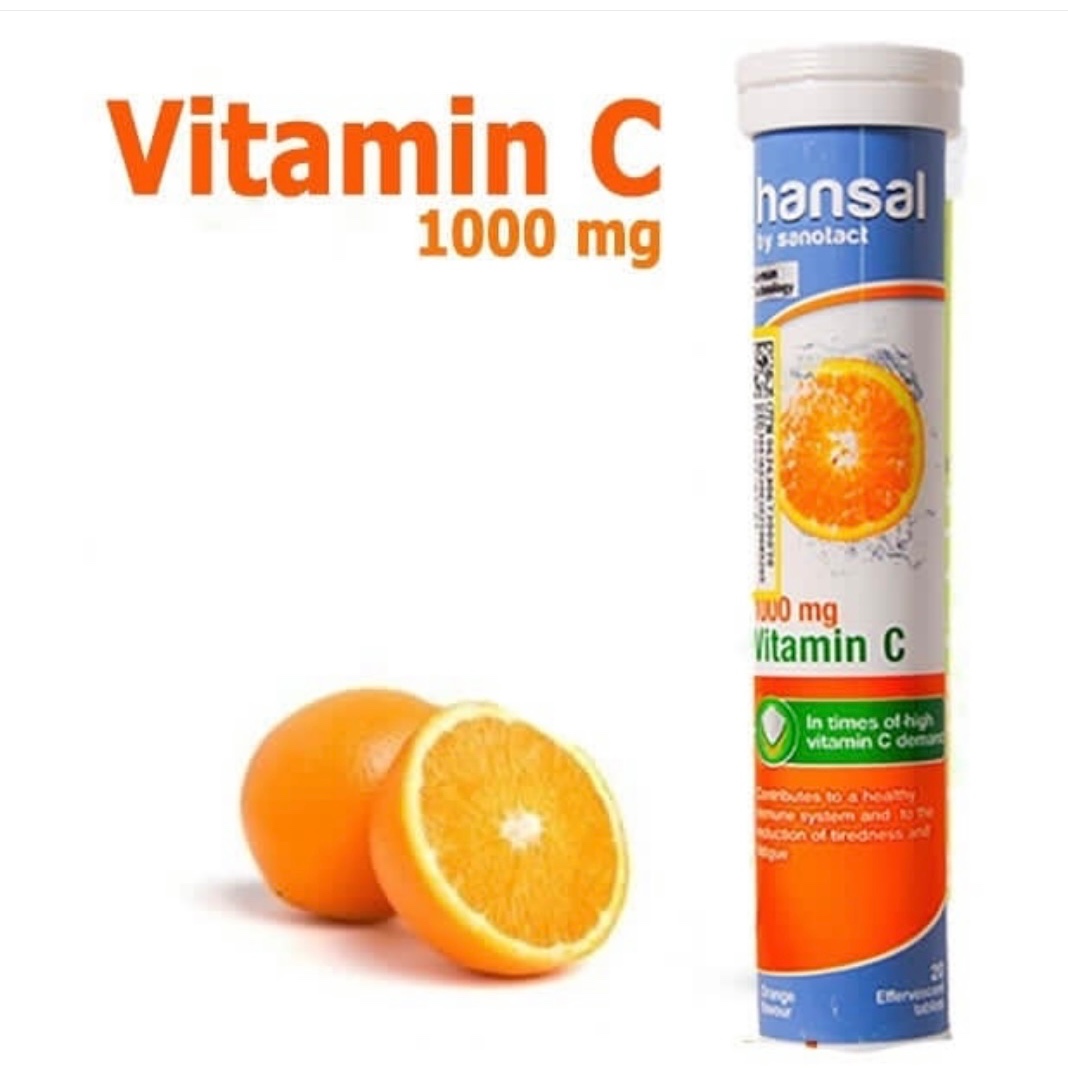 قرص ویتامین سی جوشان 1000 هانسال Vitamin C Effervesent ارسال به کل ایران رایگان