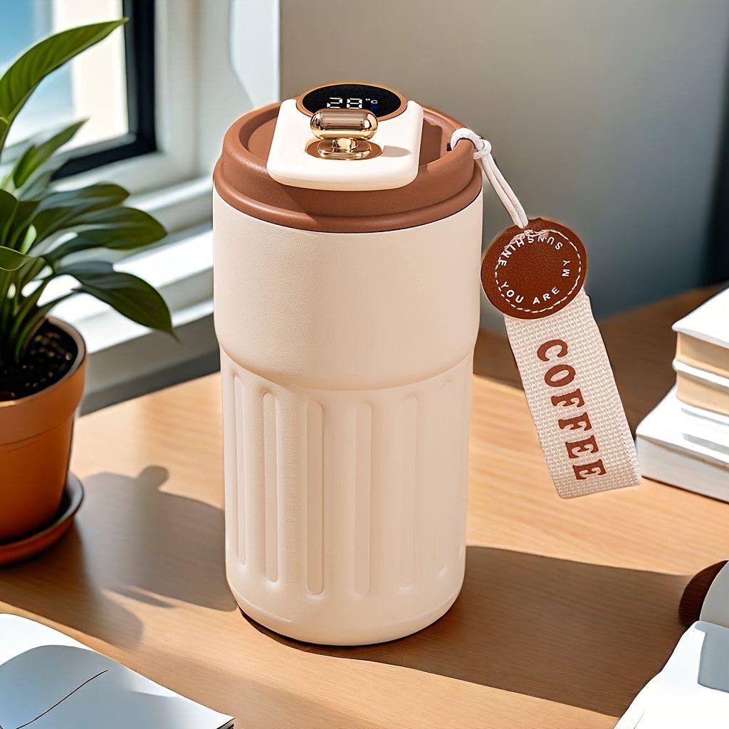 تراول ماگ دماسنجدار مدل Coffee (استیل 316 بنددار) - خرید مستقیم از منطقه آزاد چابهار