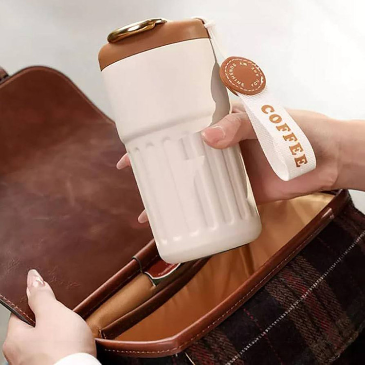 تراول ماگ دماسنجدار مدل Coffee (استیل 316 بنددار) - خرید مستقیم از منطقه آزاد چابهار