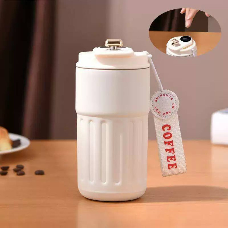 تراول ماگ دماسنجدار مدل Coffee (استیل 316 بنددار) - خرید مستقیم از منطقه آزاد چابهار