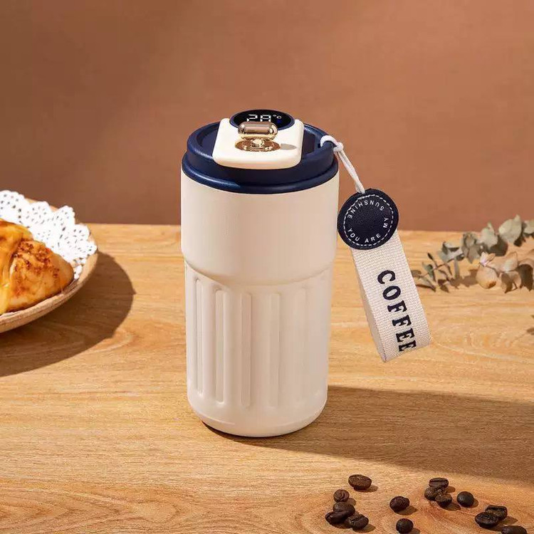 تراول ماگ دماسنجدار مدل Coffee (استیل 316 بنددار) - خرید مستقیم از منطقه آزاد چابهار