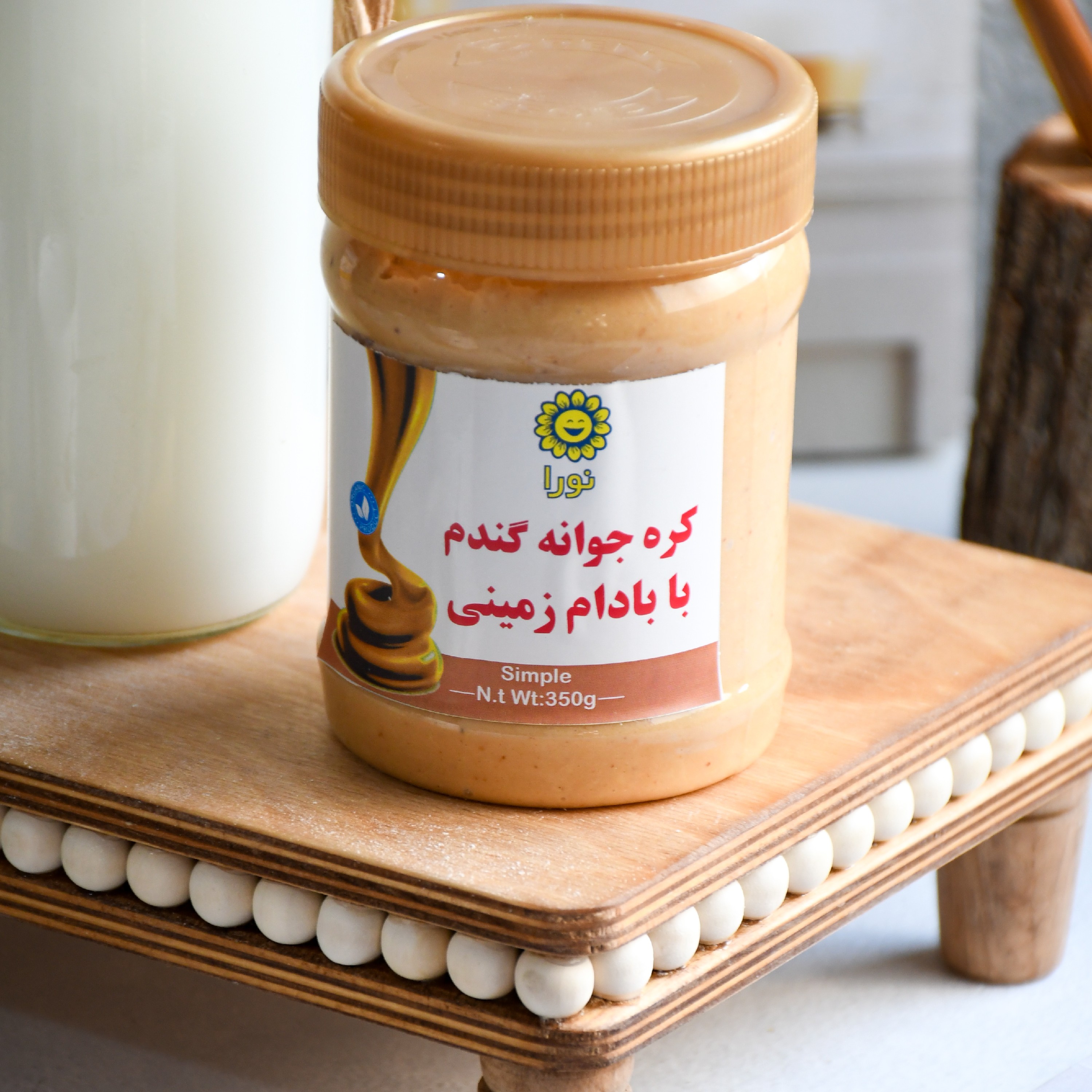 کره پرو پروتئین بادام زمینی و جوانه گندم (350گرم)