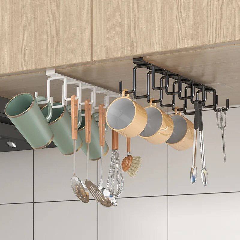 استند اویز فنجان استند کابینت اویز فنجان مدل 2ردیفه رنگ مشکی