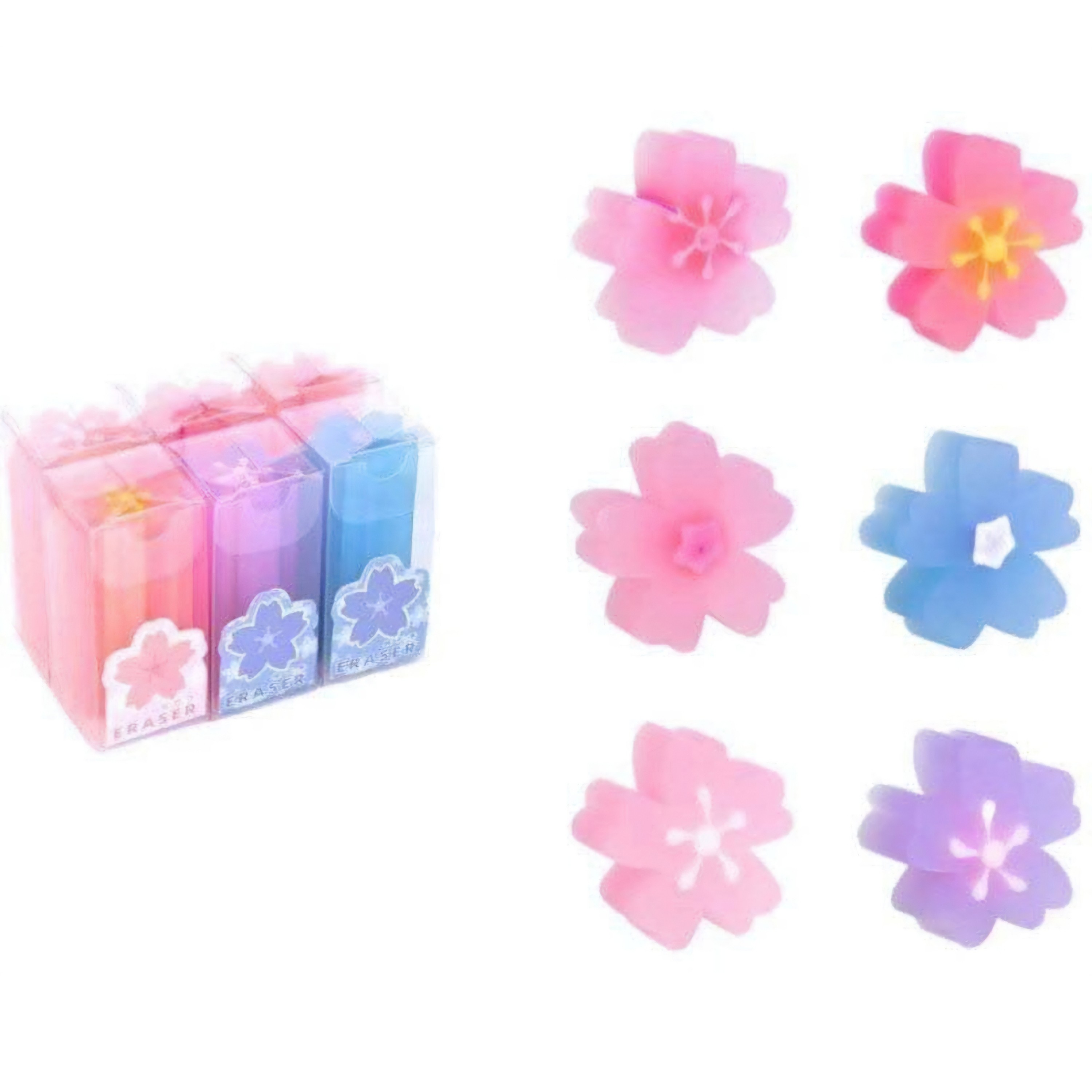 پاکن مغزدار ژله ای کیوت ابعاد 5x2 سانت پاک کن فانتزی پاککن مغزی شکوفه ، خرگوش ، پاپیون ، سیب ،لاله و کلبه قابل برش کاتری