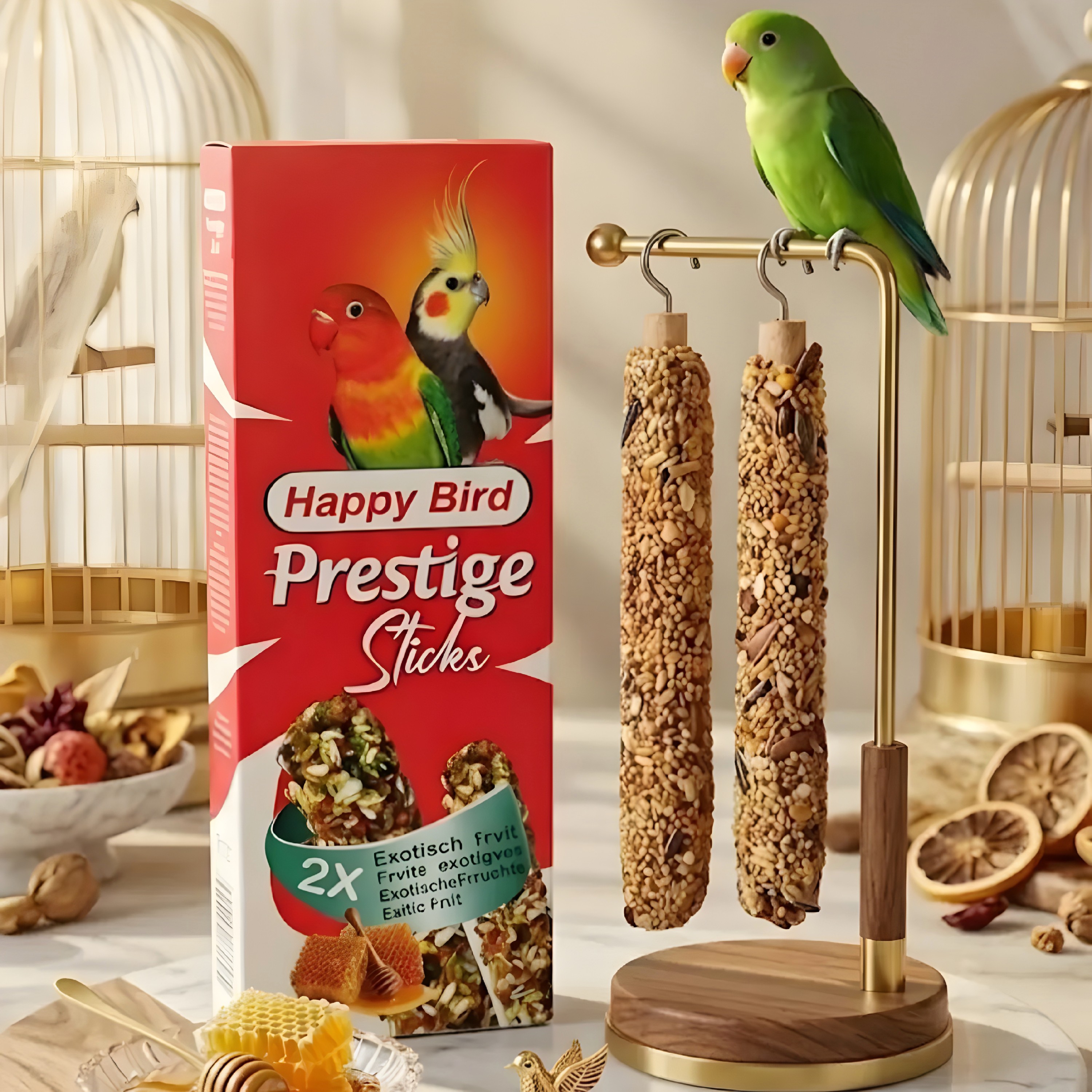 استیک عسلی 2قلو برای پرندگان وطوطیسانان