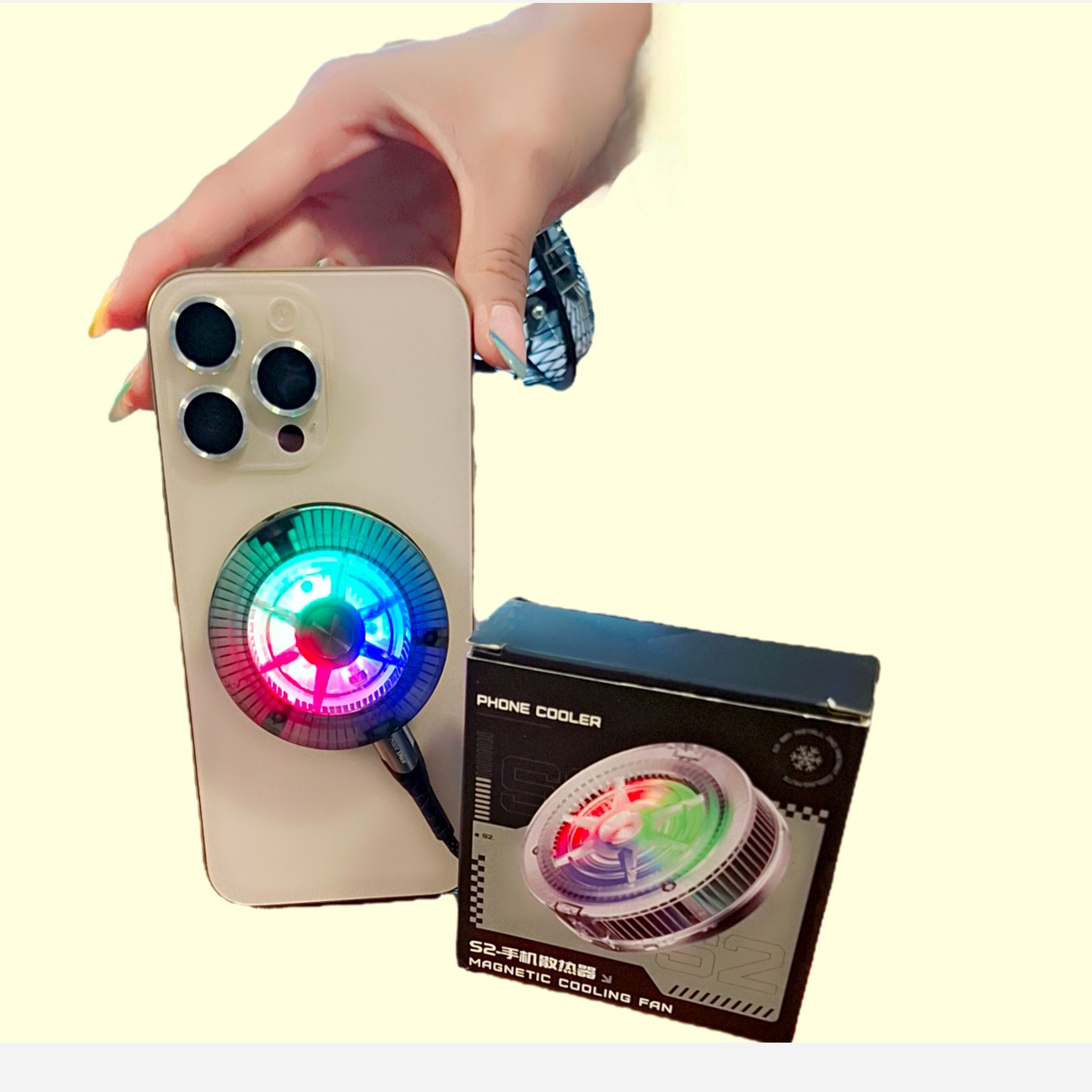 فن خنک کننده گوشی رادیاتوری RGB مدل S2