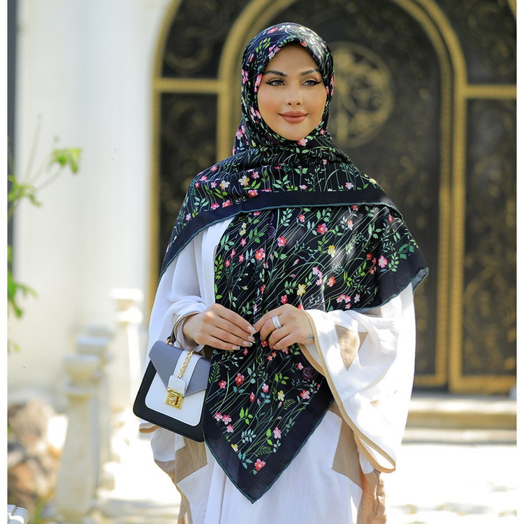 روسری نخی قواره 140 طرح گلبوته