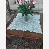 رومیزی مربع دانتل مخمل سه تکه طرح لاله جدید