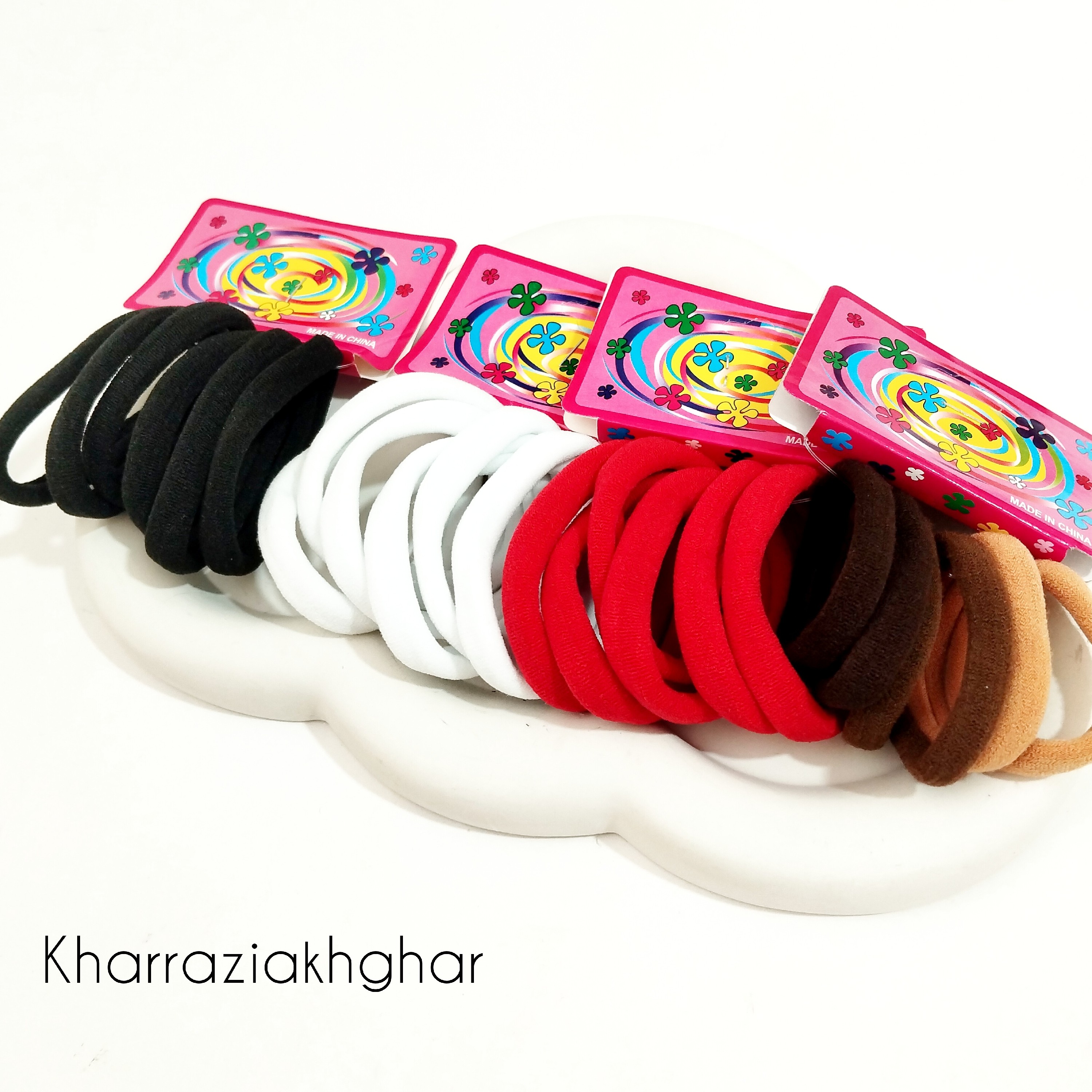 کش موی حوله ای کارتی سایز متوسط با کیفیت و کشسانی عالی در بسته های 6تایی تقدیمتون میشه