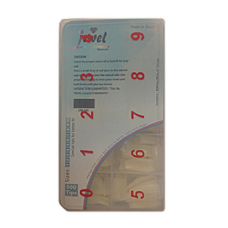 تیپ کاشت ناخن شیشه ای 100 تایی جول jewel GK.100